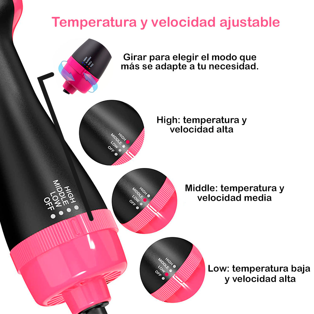 Cepillo Secador Giratorio De Aire Caliente Cabello 5250