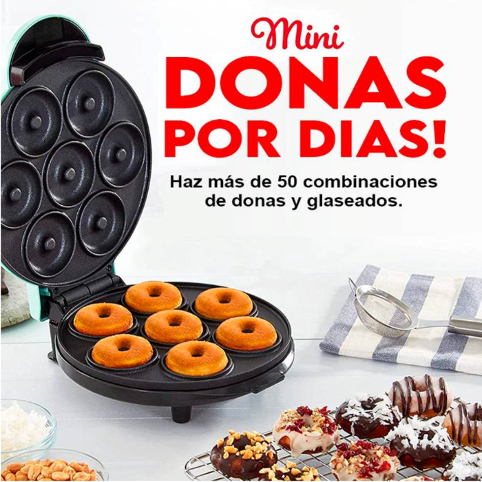 Maquina Eléctrica De Reposteria 7 Mini Donas Antiadherente